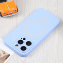 For iPhone 14 Pro Liquid Silicone Magsafe Phone Case (Light Blue)