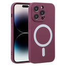 For iPhone 14 Pro Liquid Silicone Magsafe Phone Case (Wine Red)