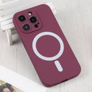 For iPhone 14 Pro Liquid Silicone Magsafe Phone Case (Wine Red)