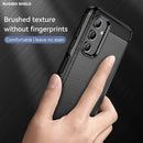 For Samsung Galaxy A04s Brushed Texture Carbon Fiber TPU Case(Black)