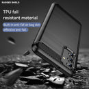 For Samsung Galaxy A04s Brushed Texture Carbon Fiber TPU Case(Black)