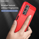 For Samsung Galaxy A04s Brushed Texture Carbon Fiber TPU Case(Red)
