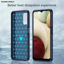 For Samsung Galaxy A04s Brushed Texture Carbon Fiber TPU Case(Blue)