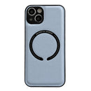 For iPhone 14 Litchi Texture Magsafe Magnetic Phone Case (Sierra Blue)
