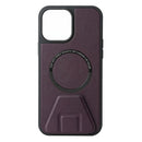 MagSafe Magnetic Holder Leather Back Phone Case For iPhone 12 Pro(Purple)