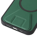 MagSafe Magnetic Holder Leather Back Phone Case For iPhone 12 Pro(Purple)