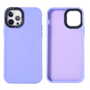 For iPhone 14 Black Lens Frame TPU Phone Case (Purple)