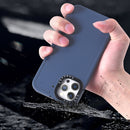 For iPhone 14 Black Lens Frame TPU Phone Case (Purple)