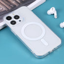 For iPhone 14 MagSafe Electroplating TPU Phone Case (Transparent)