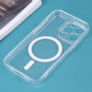 For iPhone 14 MagSafe Electroplating TPU Phone Case (Transparent)