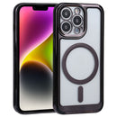 For iPhone 14 MagSafe Electroplating TPU Phone Case (Black)