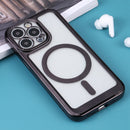 For iPhone 14 MagSafe Electroplating TPU Phone Case (Black)
