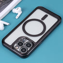 For iPhone 14 MagSafe Electroplating TPU Phone Case (Black)
