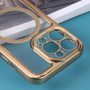 For iPhone 14 MagSafe Electroplating TPU Phone Case (Gold)