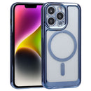 For iPhone 14 MagSafe Electroplating TPU Phone Case (Blue)