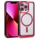 For iPhone 14 Plus MagSafe Electroplating TPU Phone Case (Red)
