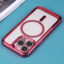 For iPhone 14 Plus MagSafe Electroplating TPU Phone Case (Red)