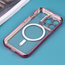For iPhone 14 Plus MagSafe Electroplating TPU Phone Case (Red)