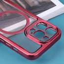 For iPhone 14 Plus MagSafe Electroplating TPU Phone Case (Red)