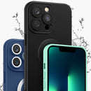 For iPhone 14 Plus Contrast Color TPU Holder Phone Case (Royal Blue)