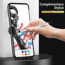 For Samsung Galaxy Z Flip4 Litchi Texture Leather Hinged Electroplated Phone Case with Pen(Black)