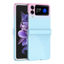 For Samsung Galaxy Z Flip4 Rainbow Gradient Hinge Shockproof Phone Case(Blue Pink)