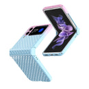 For Samsung Galaxy Z Flip4 Rainbow Gradient Hinge Shockproof Phone Case(Blue Pink)