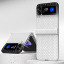 For Samsung Galaxy Z Flip4 Rainbow Gradient Hinge Shockproof Phone Case(White Black)