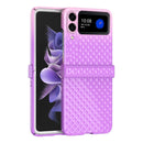For Samsung Galaxy Z Flip4 Rainbow Gradient Hinge Shockproof Phone Case(Purple Pink)