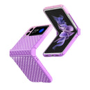 For Samsung Galaxy Z Flip4 Rainbow Gradient Hinge Shockproof Phone Case(Purple Pink)