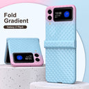 For Samsung Galaxy Z Flip4 Rainbow Gradient Hinge Shockproof Phone Case(Purple Pink)