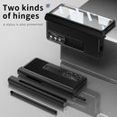 For Samsung Galaxy Z Fold4 Litchi Pattern Magnetic Shell Film Integrated Shockproof Phone Case(Black)
