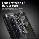 For Samsung Galaxy Z Fold4 Litchi Pattern Magnetic Shell Film Integrated Shockproof Phone Case(Black)