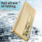 For Samsung Galaxy Z Fold4 Litchi Pattern Magnetic Shell Film Integrated Shockproof Phone Case(Champagne Gold)