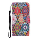 For iPhone 14 3D Colored Drawing Flip Leather Phone Case (Rhombus Totem)
