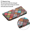 For iPhone 14 Plus 3D Colored Drawing Flip Leather Phone Case (Ethnic Totem)