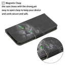 For iPhone 14 Pro 3D Colored Drawing Flip Leather Phone Case(Black Cat)