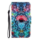 For iPhone 14 Pro 3D Colored Drawing Flip Leather Phone Case(Mandala)