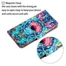 For iPhone 14 Pro 3D Colored Drawing Flip Leather Phone Case(Mandala)