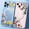 For iPhone 14 Plus Flower Frosted MagSafe Phone Case (Lily)