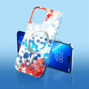 Flower Frosted MagSafe Phone Case For iPhone 14 Pro(Maple Leaves)