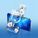 Flower Frosted MagSafe Phone Case For iPhone 14 Pro(Lily)