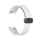 For Samsung Galaxy Watch5 40mm / 44mm / Pro 45mm Folding Buckle Silicone Watch Band(White)