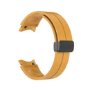 For Samsung Galaxy Watch5 40mm / 44mm / Pro 45mm Folding Buckle Silicone Watch Band(Yellow)