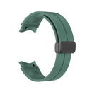 For Samsung Galaxy Watch5 40mm / 44mm / Pro 45mm Folding Buckle Silicone Watch Band(Army Green)