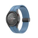 For Samsung Galaxy Watch5 40mm / 44mm / Pro 45mm Folding Buckle Silicone Watch Band(Blue)