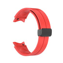 For Samsung Galaxy Watch5 40mm / 44mm / Pro 45mm Folding Buckle Silicone Watch Band(Red)
