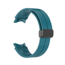For Samsung Galaxy Watch5 40mm / 44mm / Pro 45mm Folding Buckle Silicone Watch Band(Cyan)