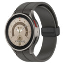 For Samsung Galaxy Watch5 40mm / 44mm / Pro 45mm Folding Buckle Silicone Watch Band(Space Grey)