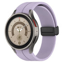For Samsung Galaxy Watch5 40mm / 44mm / Pro 45mm Folding Buckle Silicone Watch Ban(Purple)